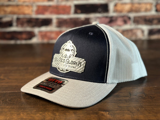 SDG Navy, White, and Gray Trucker with Silver Carbon Fiber Patch