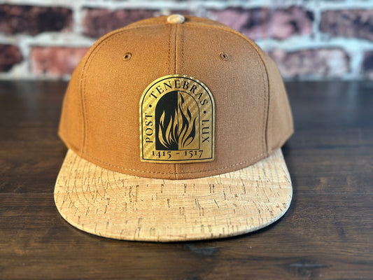 Post Tenebras Lux Gold and Cork Snapback