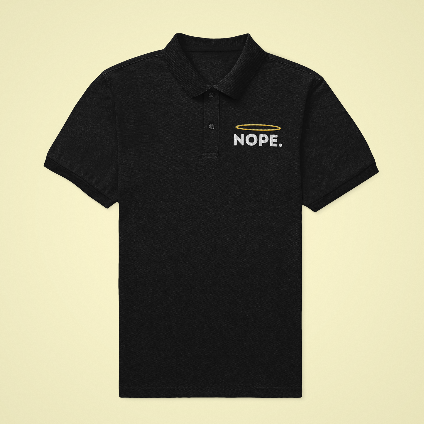 Holy Nope Embroidered Pique Polo