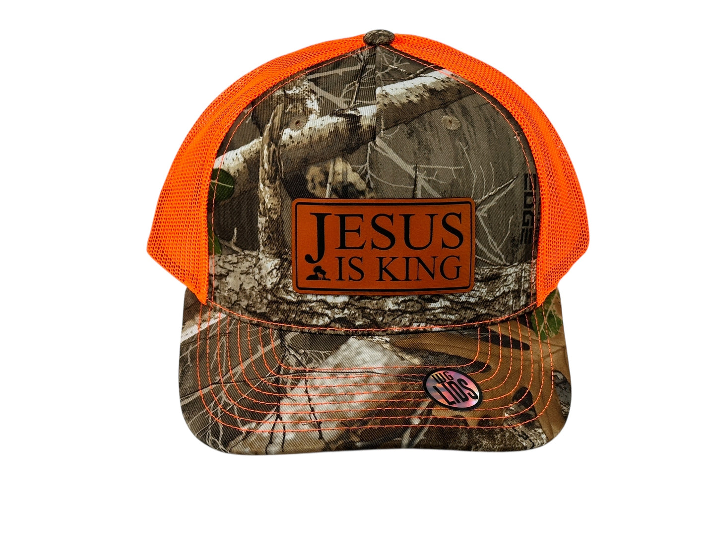 Jesus is King Realtree Orange Trucker