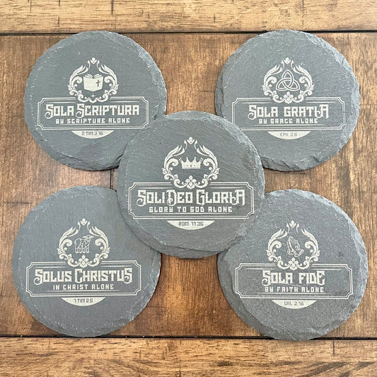 5 Solas Slate Coaster Set