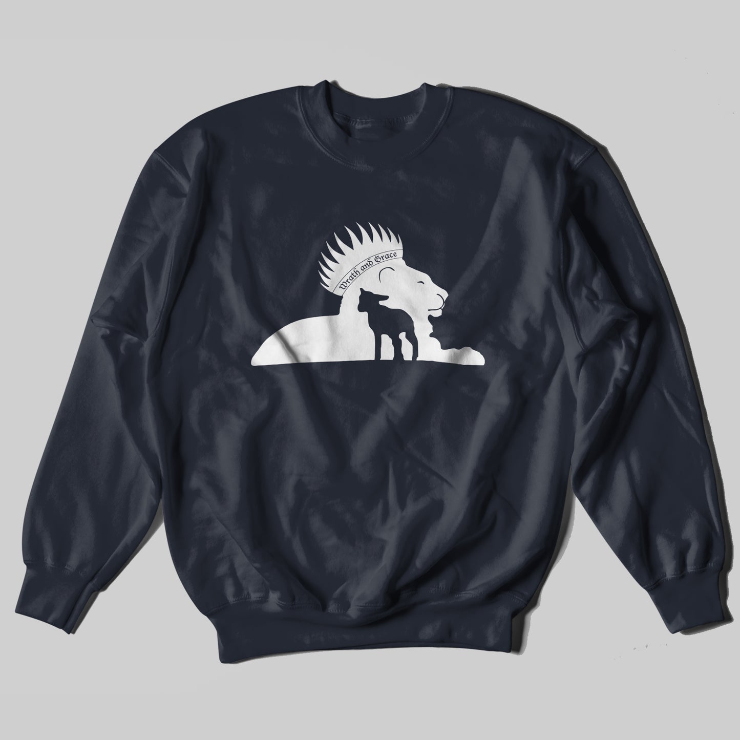 Wrath and Grace White Logo - Sweatshirt