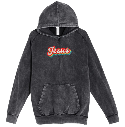 Vintage Jesus Embroidered Hoodie