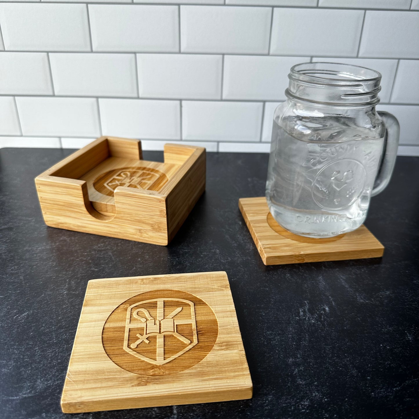 CBTS Bamboo Coaster Set