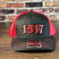 1517 Black and Red Trucker Hat