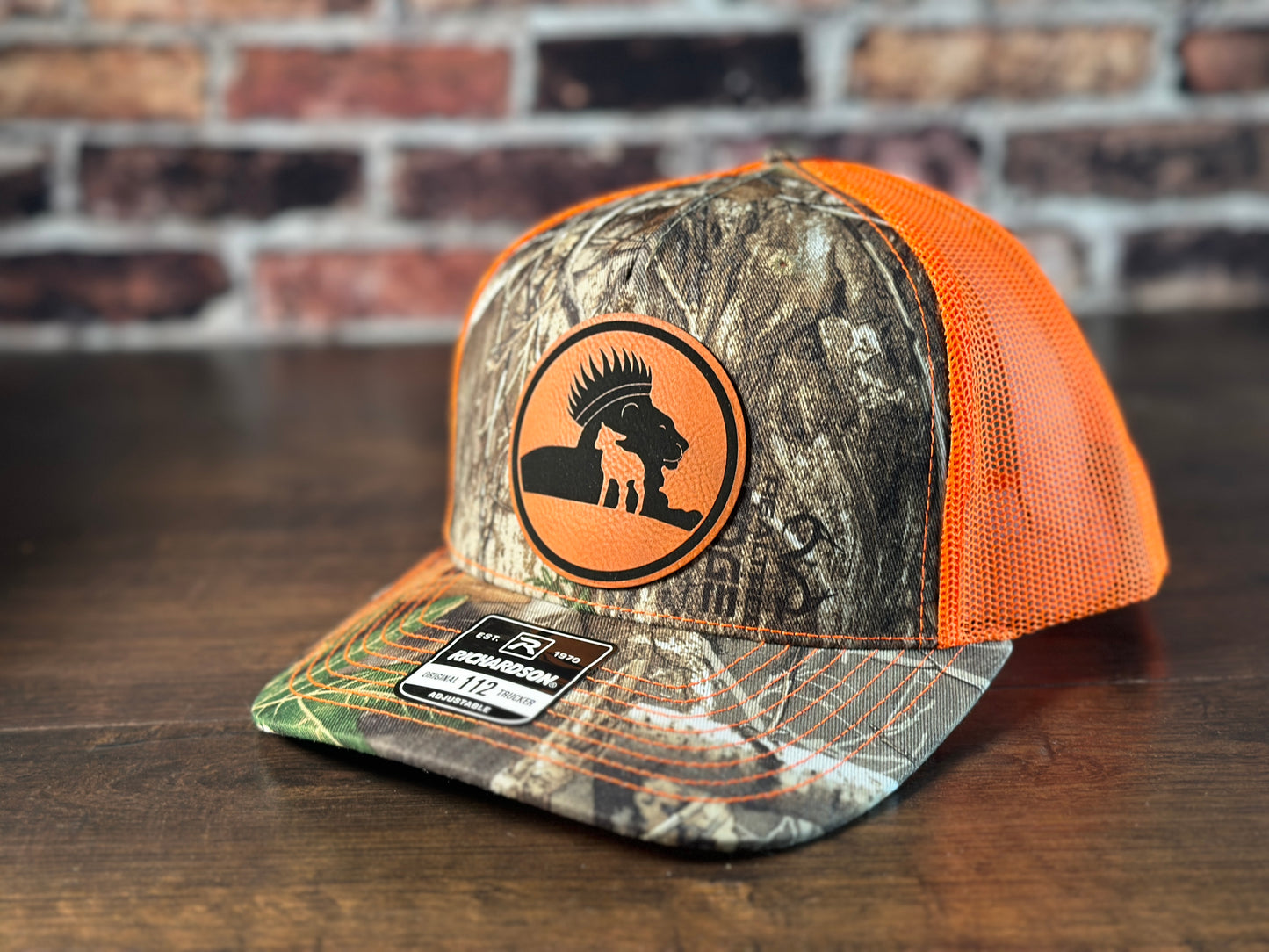Wrath and Grace Logo Trucker in Realtree Edge and Blaze Orange