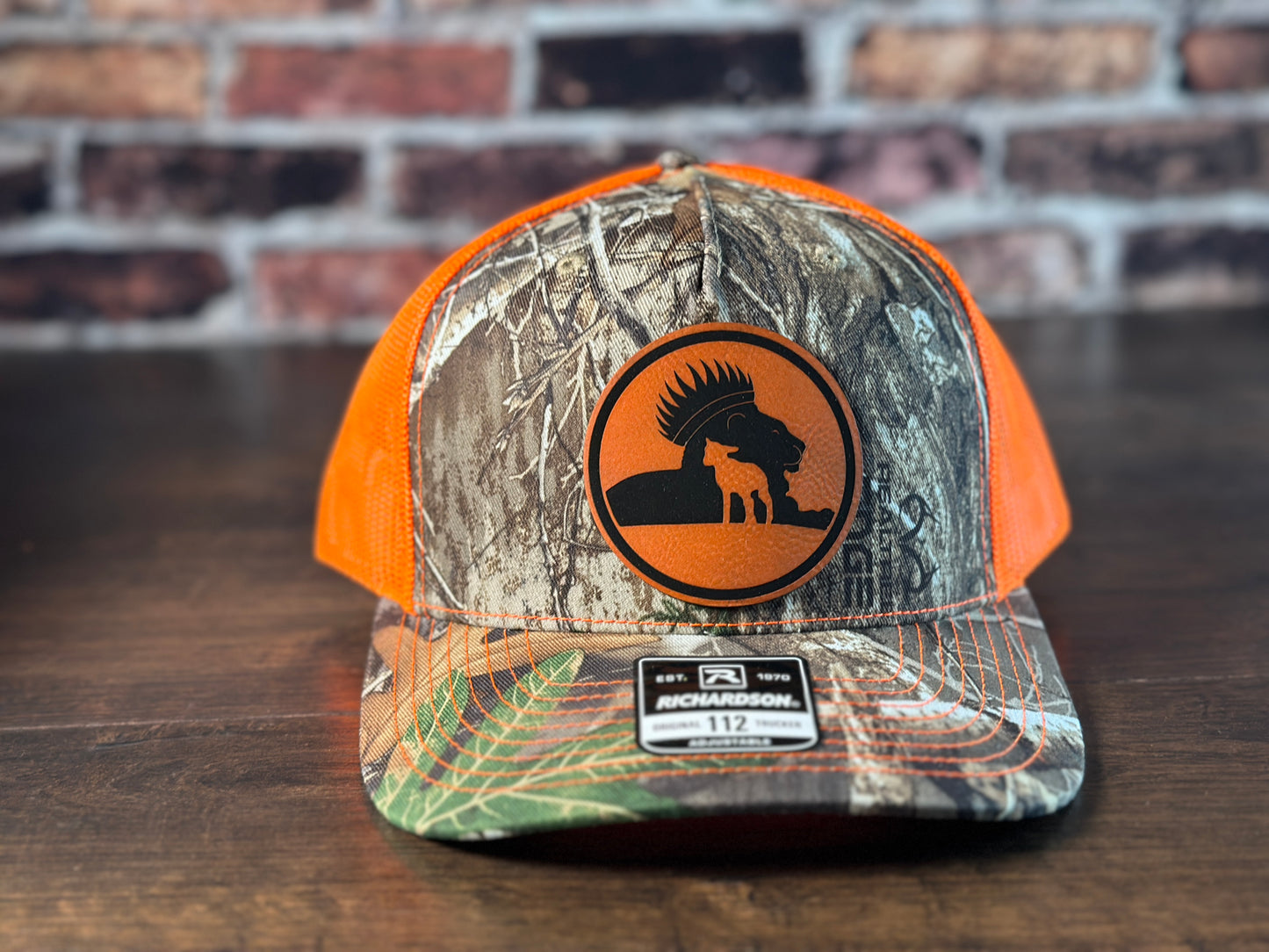 Wrath and Grace Logo Trucker in Realtree Edge and Blaze Orange