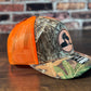 Wrath and Grace Logo Trucker in Realtree Edge and Blaze Orange