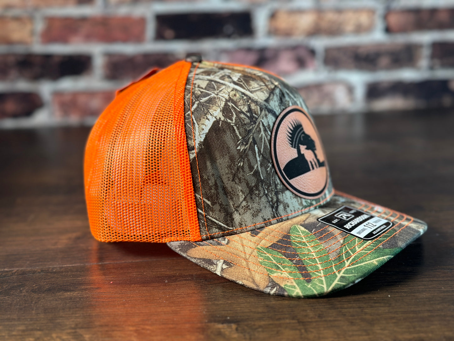 Wrath and Grace Logo Trucker in Realtree Edge and Blaze Orange
