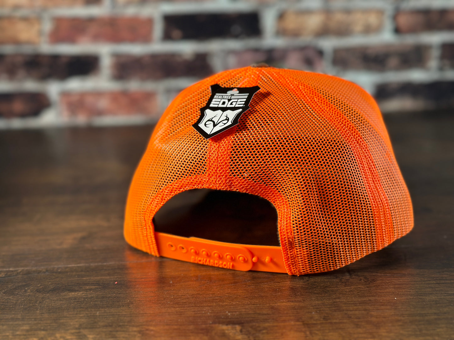 Wrath and Grace Logo Trucker in Realtree Edge and Blaze Orange