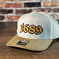 1689 Birch, Gray, and White Trucker Hat with Bamboo Patch