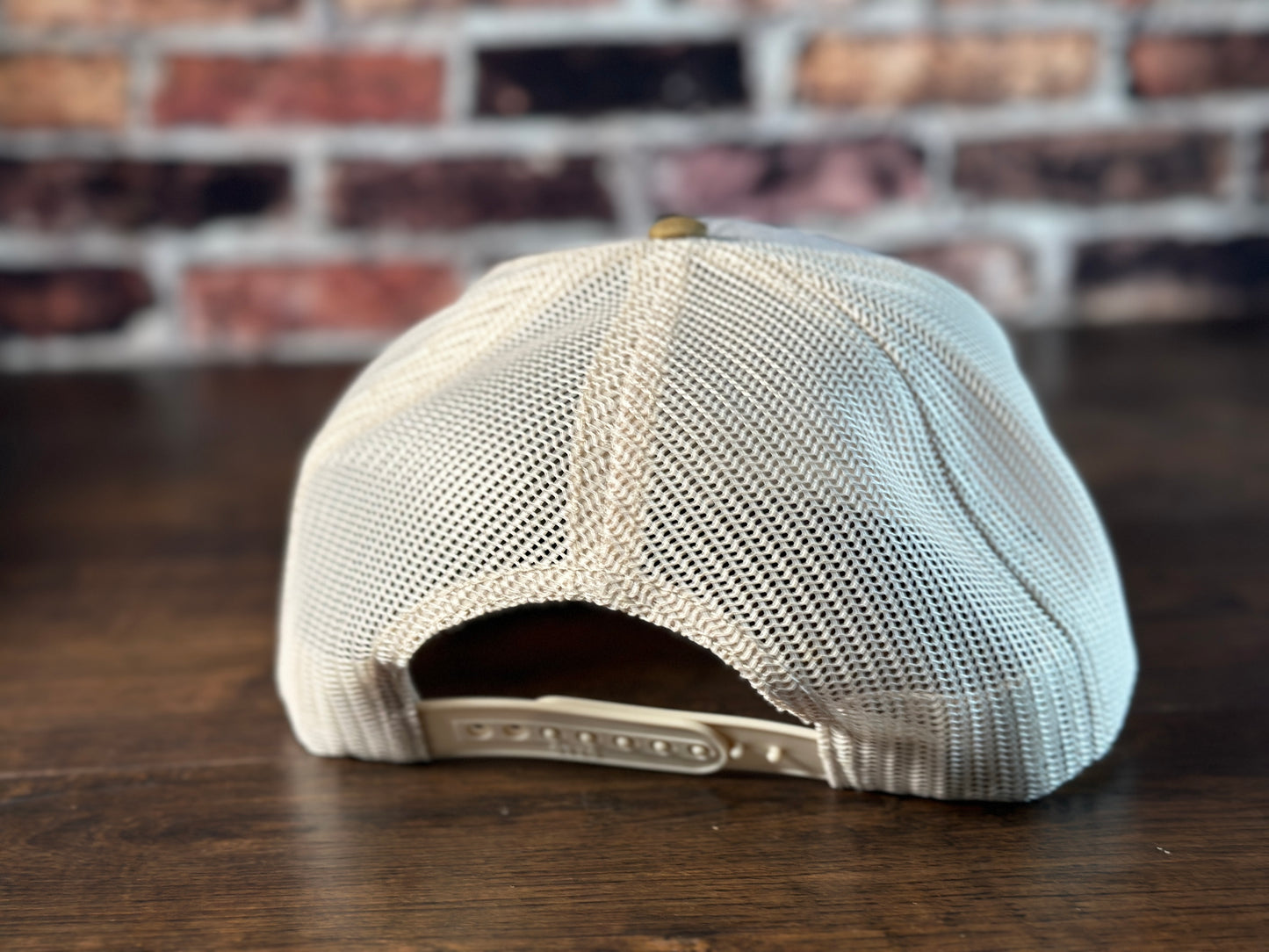 1689 Birch, Gray, and White Trucker Hat with Bamboo Patch