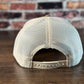 1646 Coyote Brown and White Trucker Hat with Brown Patch