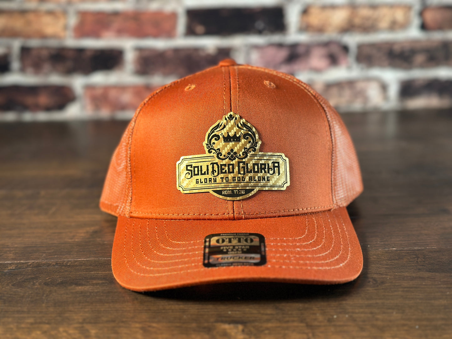 SDG Rust Trucker with Gold Carbon Fiber Patch