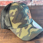 Ladies "Salty" Camo and Orange Ponytail Cap