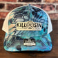 Kill Sin Kryptek Aqua Trucker Hat with White Patch
