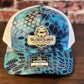 SDG Kryptek Aqua Trucker Hat with White Patch