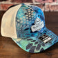 SDG Kryptek Aqua Trucker Hat with White Patch