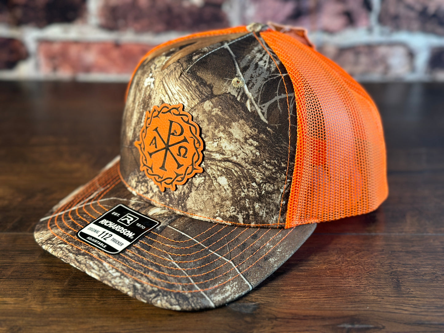 Chi Rho Realtree Edge and Blaze Orange Richardson Trucker Hat