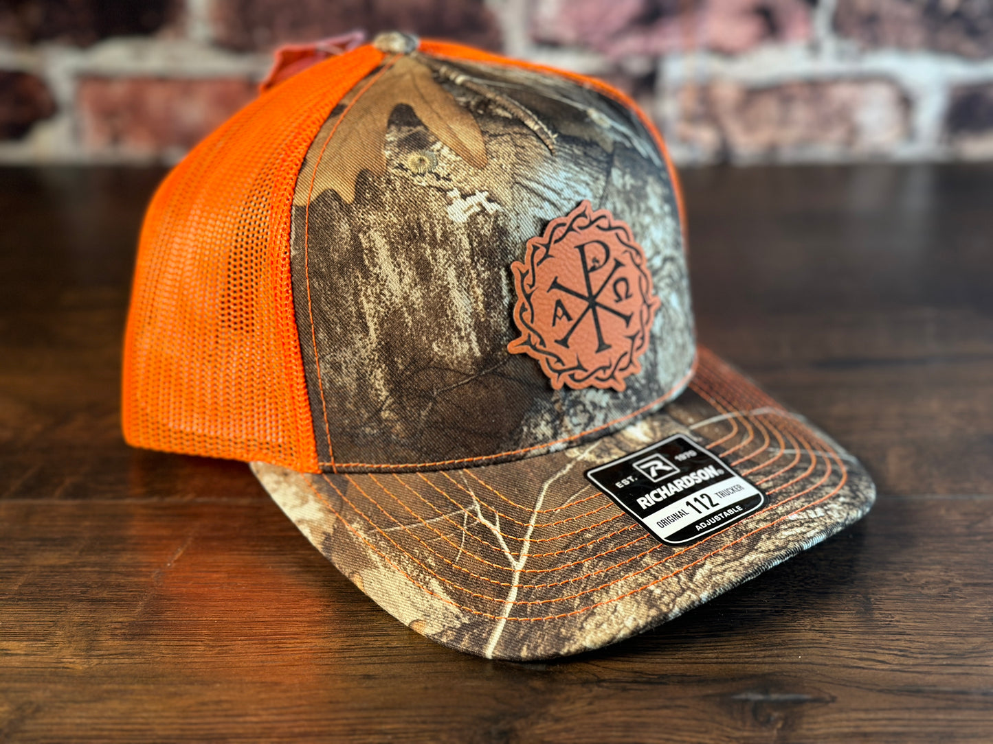 Chi Rho Realtree Edge and Blaze Orange Richardson Trucker Hat