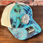 Chi Rho White and Kryptek Aqua Richardson Trucker Hat