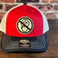 No Popery Red White and Blue Trucker
