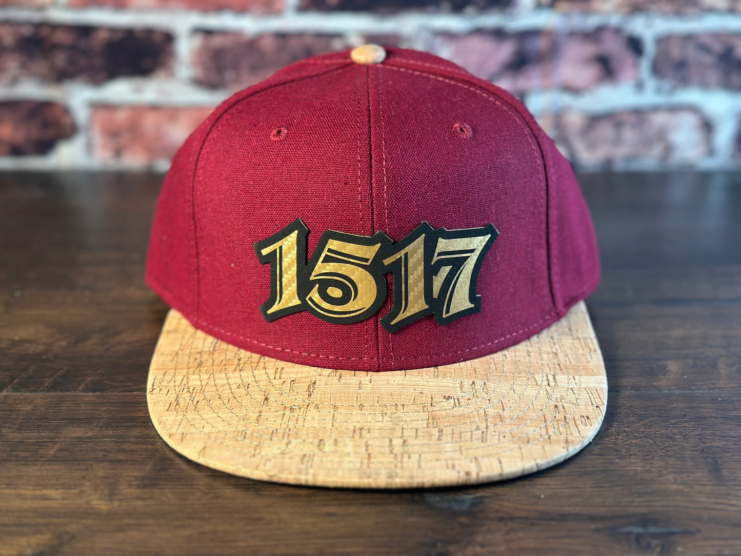 1517 Wine Red and Cork Snapback