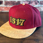 1517 Wine Red and Cork Snapback