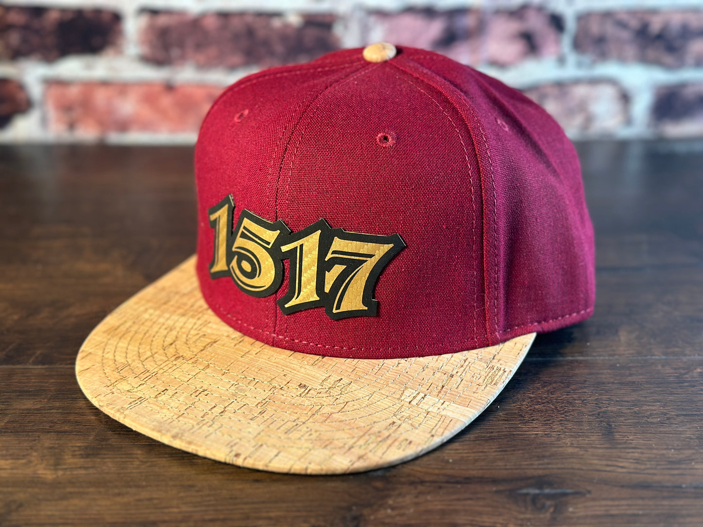 1517 Wine Red and Cork Snapback