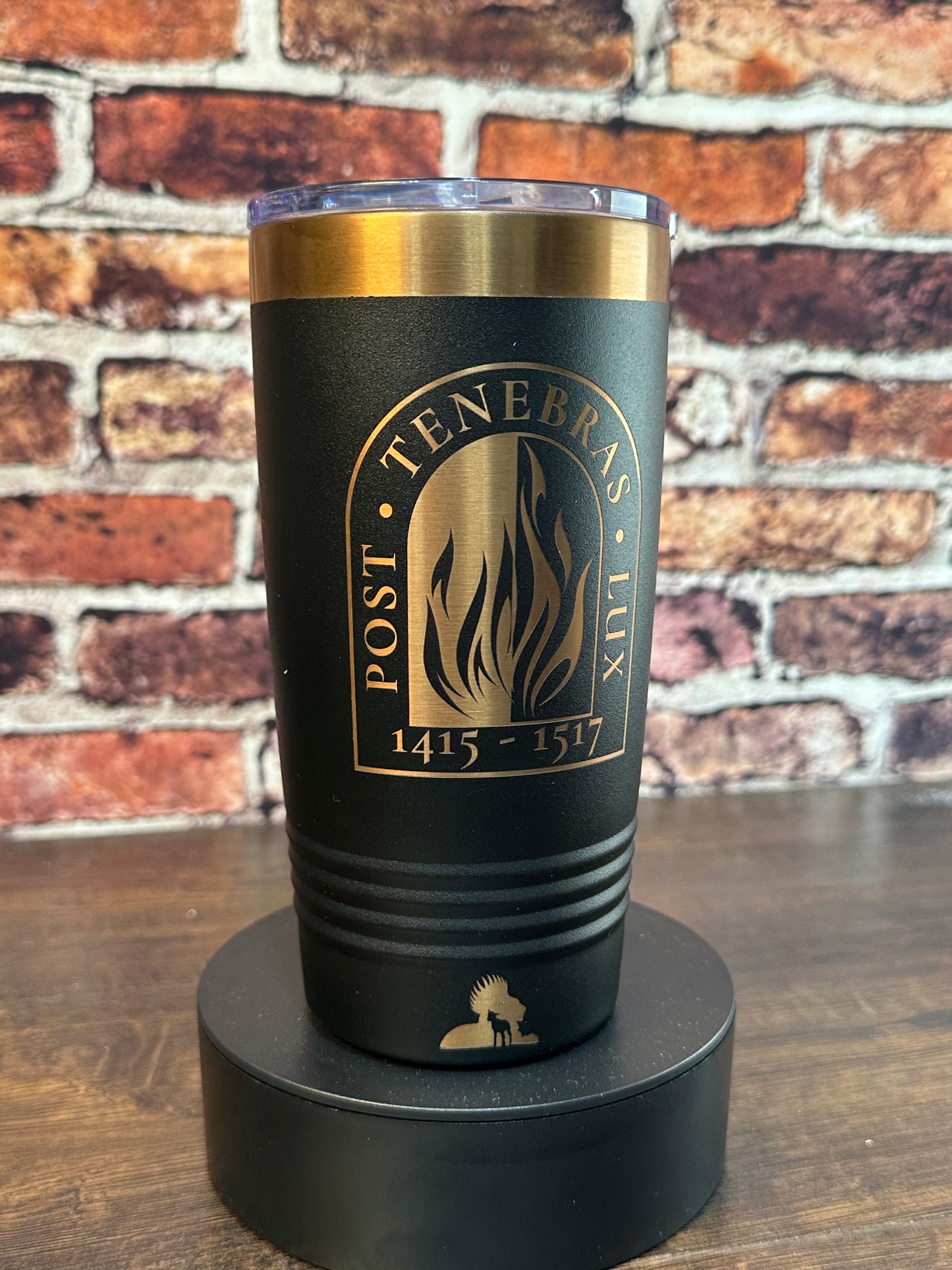 Post Tenebras Lux 20oz Gold Tumbler