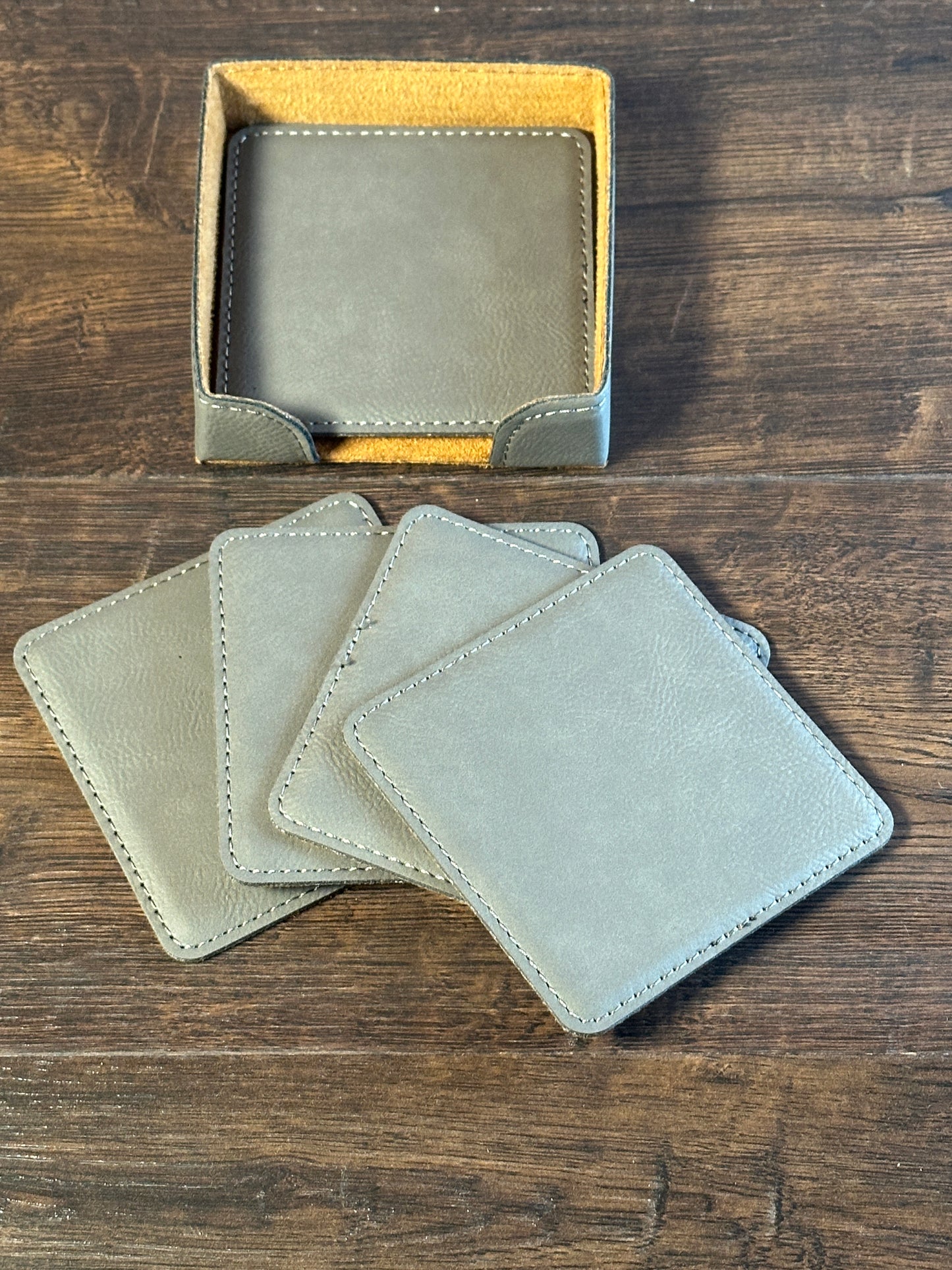 No Jurisdiction Vegan Leather Coaster Set
