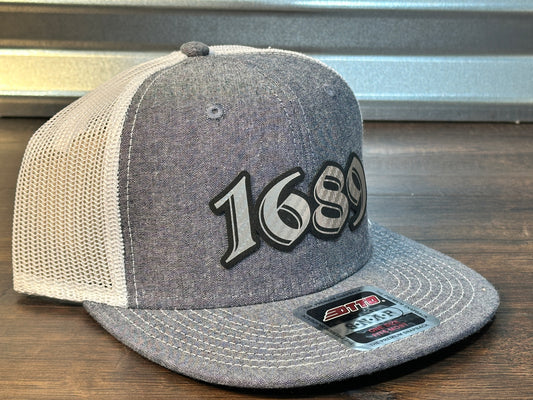 1689 Heather Blue and Chrome Snapback Hat