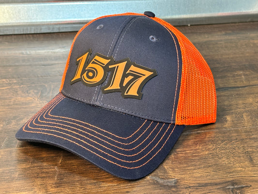 1517 Navy and Orange Baseball Cap