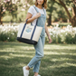 It Is Well Embroidered Large Beach Tote