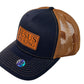Jesus is King Navy/Caramel Trucker