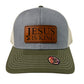 Jesus is King Birch/Cream Trucker
