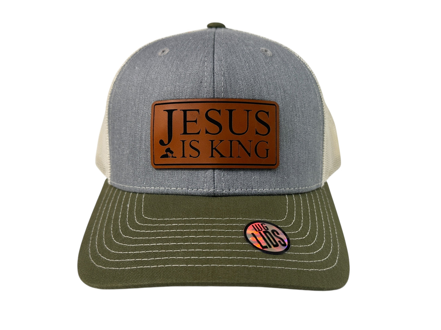 Jesus is King Birch/Cream Trucker
