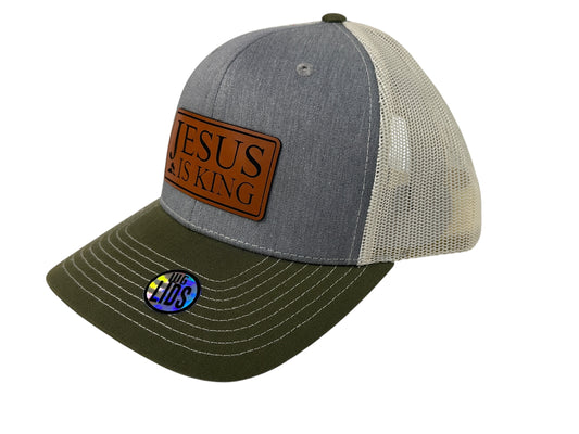 Jesus is King Birch/Cream Trucker