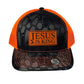 Jesus is King Kryptek Black/Orange Trucker
