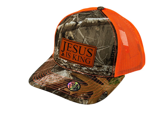 Jesus is King Realtree Orange Trucker