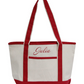 It Is Well Embroidered Large Beach Tote