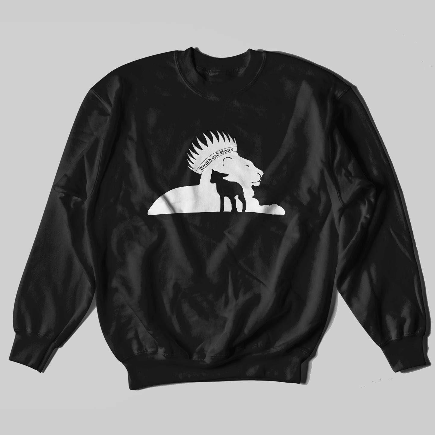 Wrath and Grace White Logo - Sweatshirt