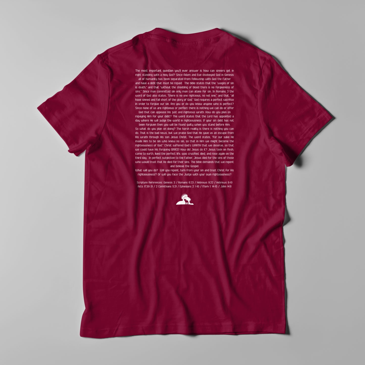 Wrath and Grace White Logo - Men T-Shirt