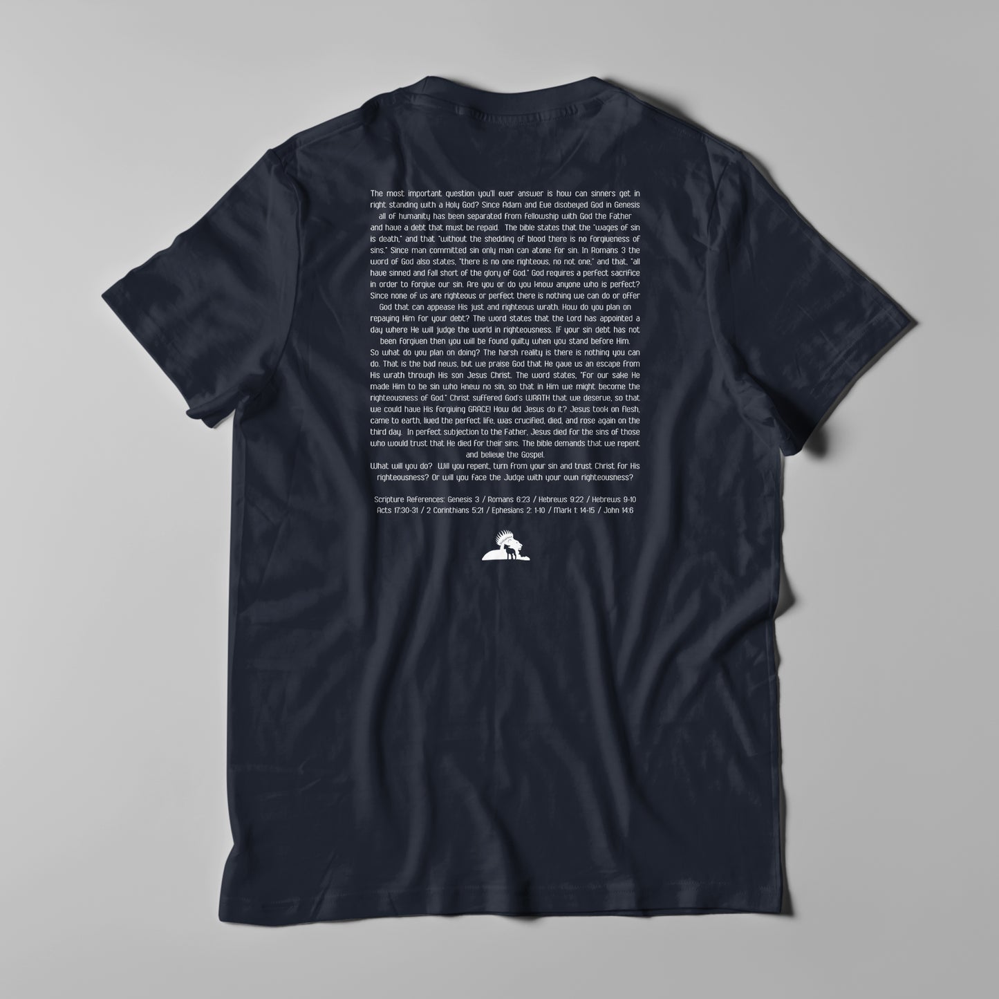 Wrath and Grace White Logo - Men T-Shirt